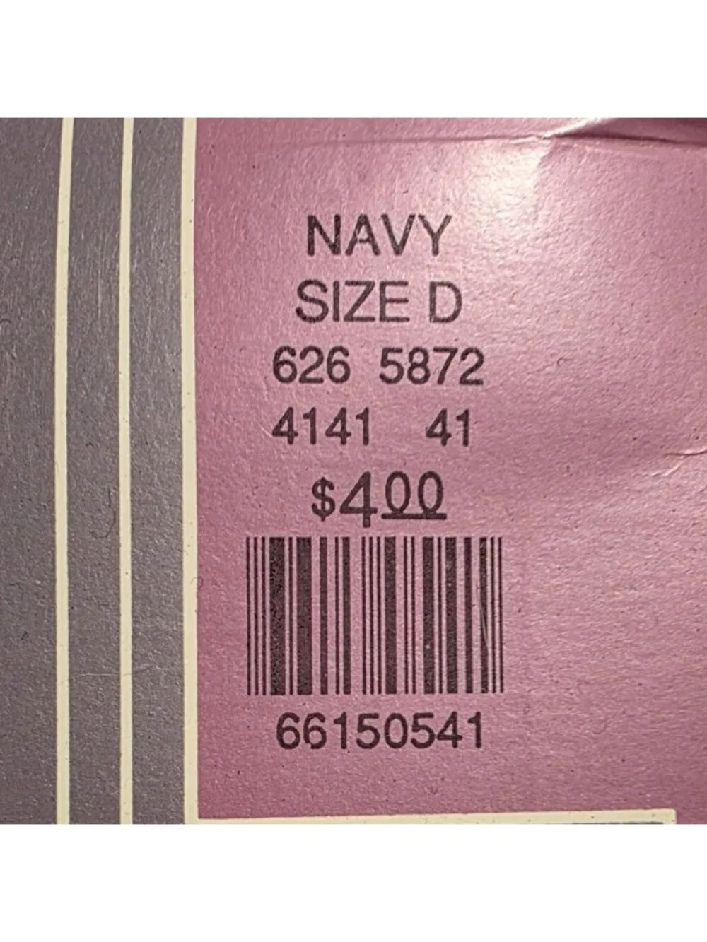 Pantyhose Navy Daysheer Sandalfoot Size D Flat Knit Nylon Gloria Vanderbilt